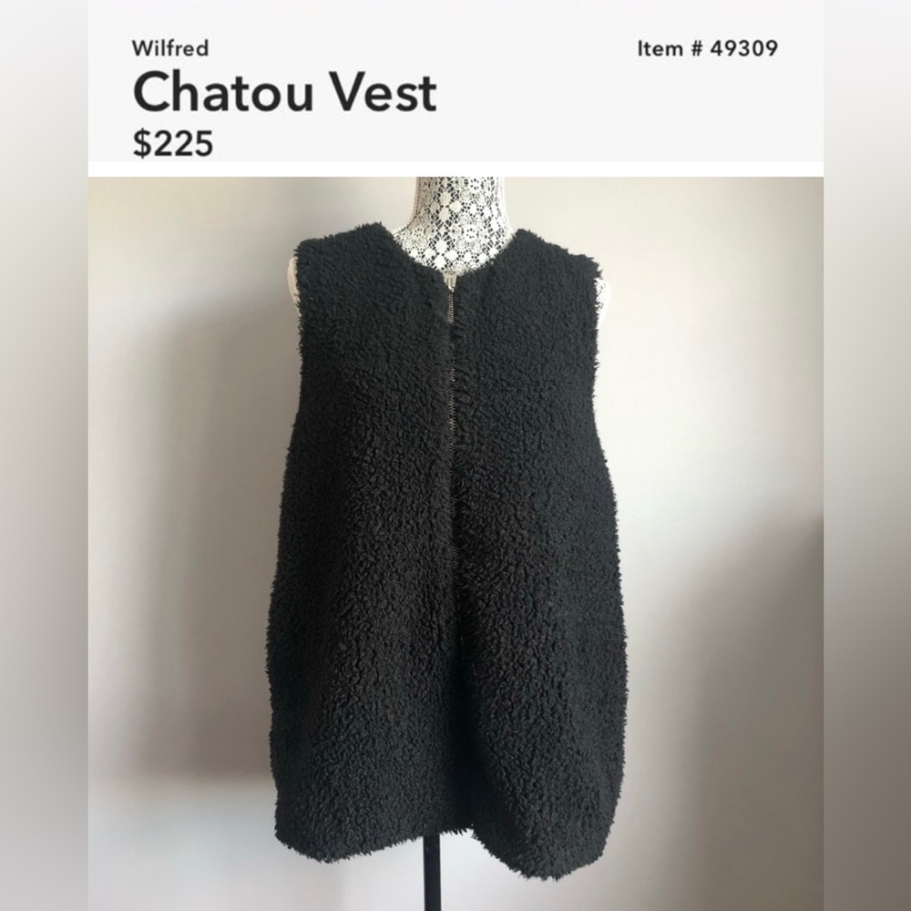 Aritzia Wilfred Chatou Vest in Black